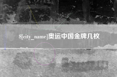 晋城奥运中国金牌几枚