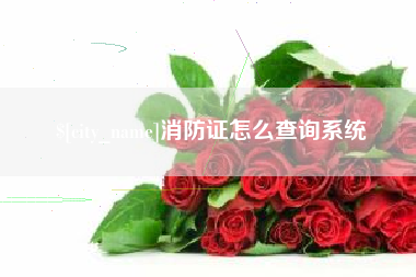 晋城消防证怎么查询系统