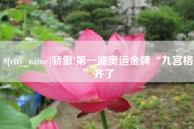晋城骄傲!第一波奥运金牌“九宫格”齐了