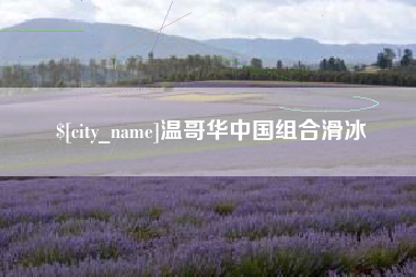 晋城温哥华中国组合滑冰