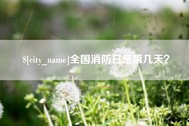 晋城全国消防日是第几天？