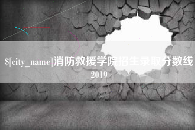 晋城消防救援学院招生录取分数线2019
