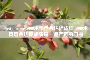 晋城5000米奥运会达标成绩-5000米奥运会达标成绩是一道严苛的门槛