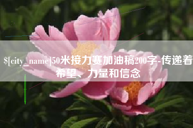 晋城50米接力赛加油稿200字-传递着希望、力量和信念