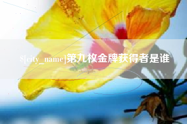 晋城第九枚金牌获得者是谁