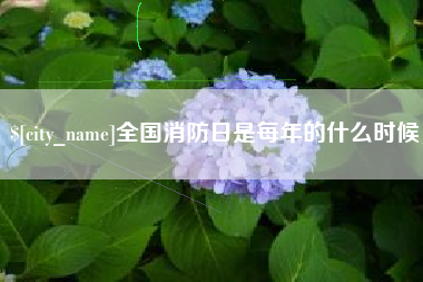 晋城全国消防日是每年的什么时候