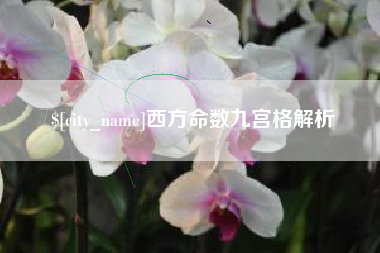 晋城西方命数九宫格解析