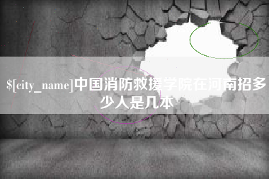 晋城中国消防救援学院在河南招多少人是几本