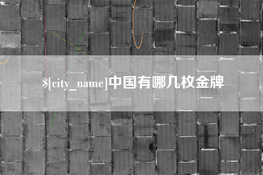 晋城中国有哪几枚金牌