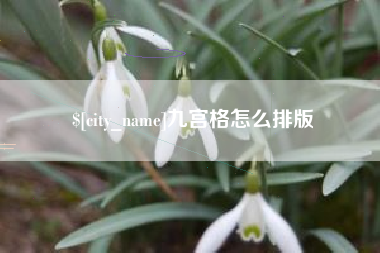 晋城九宫格怎么排版