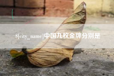晋城中国九枚金牌分别是