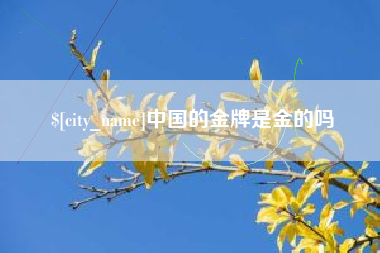 晋城中国的金牌是金的吗