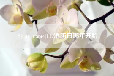 晋城119消防日哪年开始