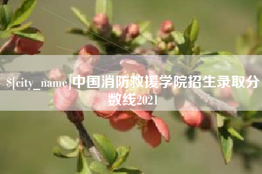 晋城中国消防救援学院招生录取分数线2021