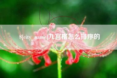 晋城九宫格怎么排序的