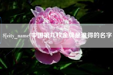 晋城中国第九枚金牌是谁得的名字