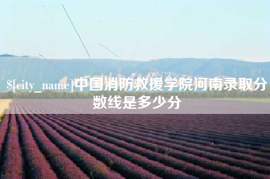 晋城中国消防救援学院河南录取分数线是多少分