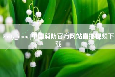 晋城中国消防官方网站直播视频下载
