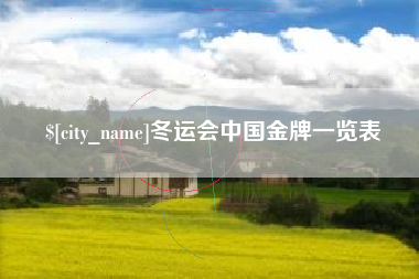 晋城冬运会中国金牌一览表