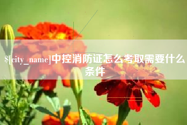 晋城中控消防证怎么考取需要什么条件
