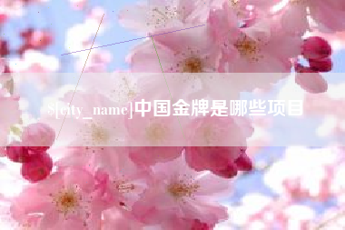 晋城中国金牌是哪些项目