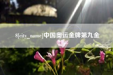 晋城中国奥运金牌第九金